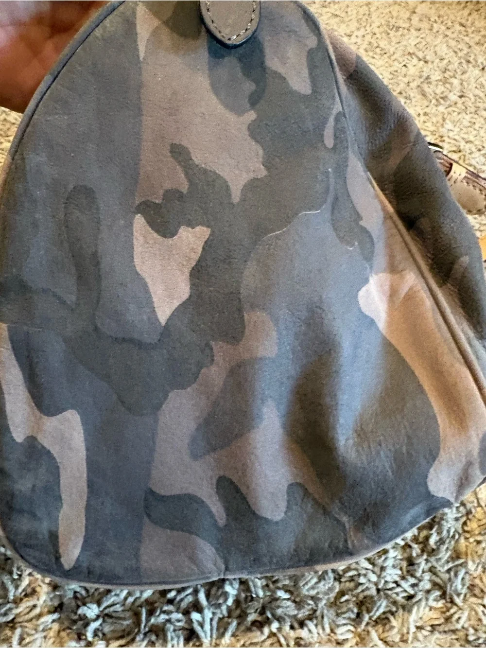 Michael Kors Taupe & Beige Camo Leather Bag